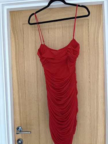 House red ruched dress - ruched,