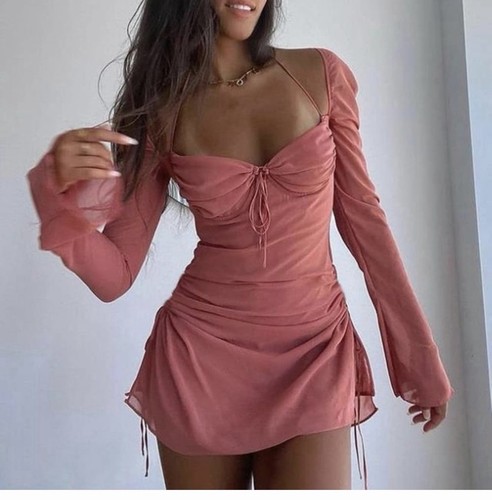 House pink ruched mini - cb,