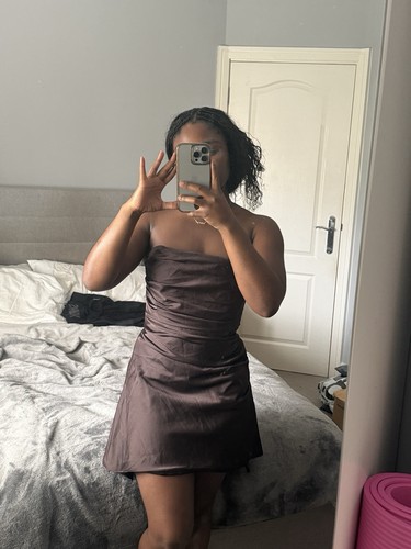 House satin chocolate - satin,
