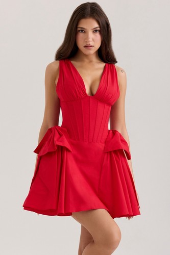 Amalia red cotton bow - amalia,