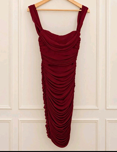 House london red ruched - cb,