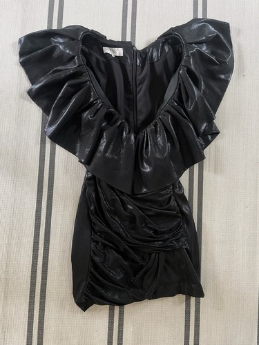 House black frill mini - black,